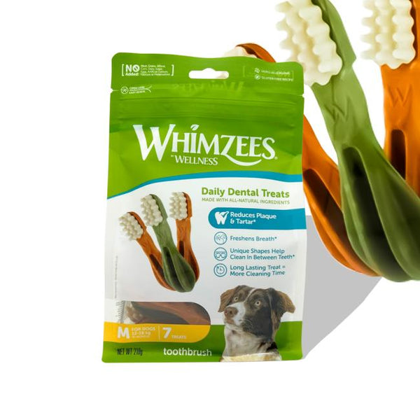 Whimzees hondensnacks tandenborstel M - 12st