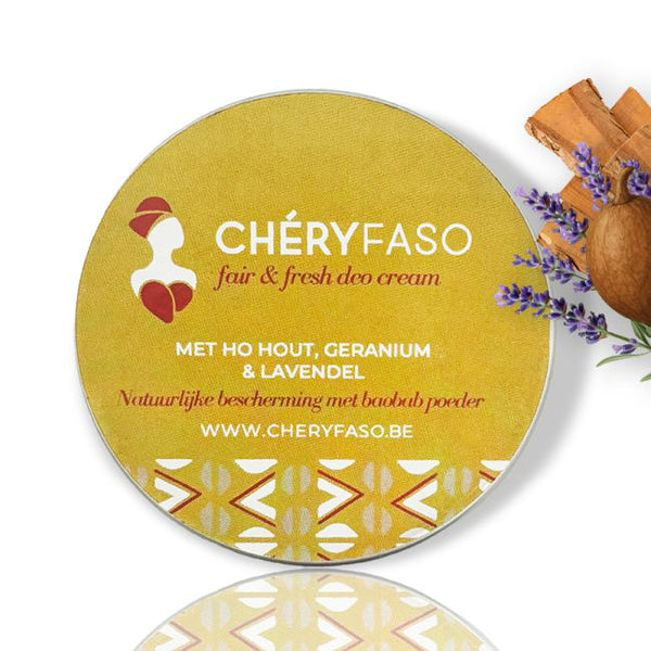 Chéry Faso deo crème met ho-hout, geranium en lavendel - 35 ml