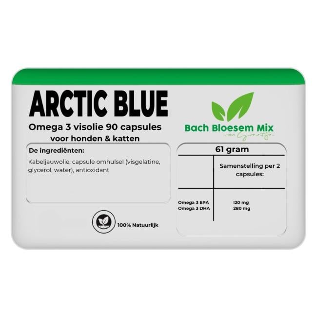 Arctic Blue Omega 3 visolie voor honden & katten - 90 capsules