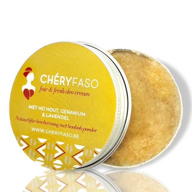 Chéry Faso deo crème met ho-hout, geranium en lavendel - 35 ml